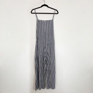 Zara wide legged striped jumpsuit